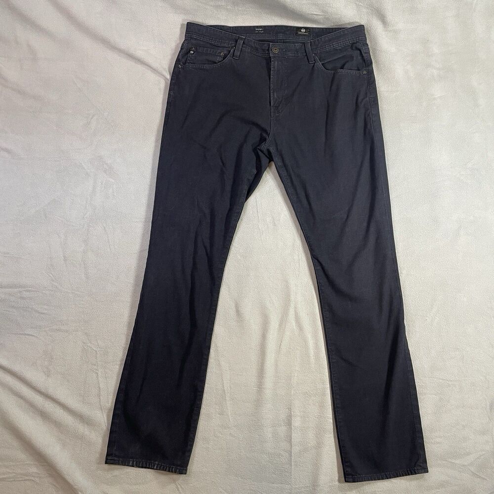 AG Adriano Goldschmied Mens 36x34 Pants Everett Slim Straight Stretch Navy